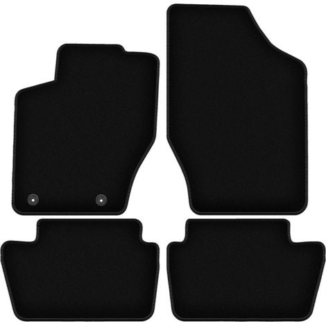 Alfombrillas de terciopelo negro BASIC para Peugeot 307 hatchback, familiar, SW (2001-2009) (1/5)