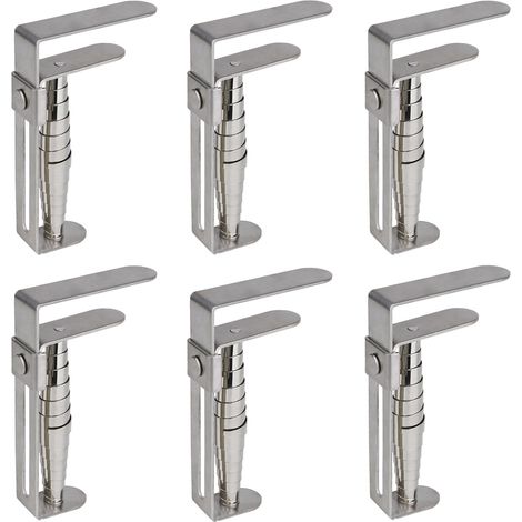 Set mit 6 Tischdeckenklammern aus Edelstahl (9 x 5,5 cm) für dicke Tische, für den Innen- und Außenbereich geeignet: Picknicks, Partys, Hochzeiten, Restaurants, Silber. (1/5)