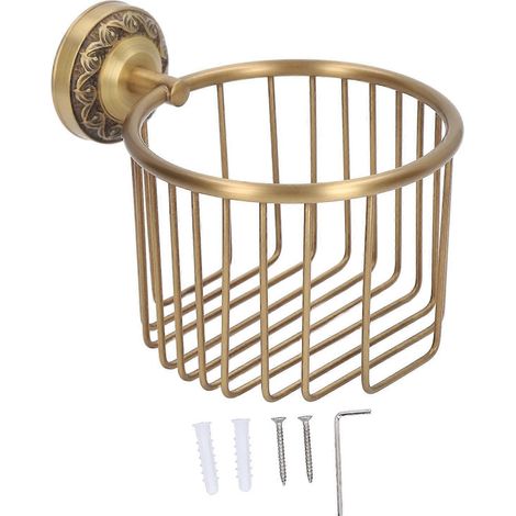 Porte-papier toilette en bois massif avec base, finition bois d'acacia foncé, compatible camping-car, pour salle de bain, chambre ou salon (1/5)