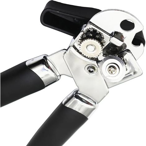 Sicherheits-Dosenöffner aus Edelstahl mit ergonomischem Anti-Rutsch-Design, glatten Kanten und wieder aufsetzbarem Deckel (1/5)