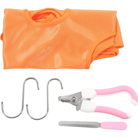 Hunde-Trockenhandtuch-Pflegehängematte mit Haken und Schleifer, strapazierfähig, atmungsaktiv, orange