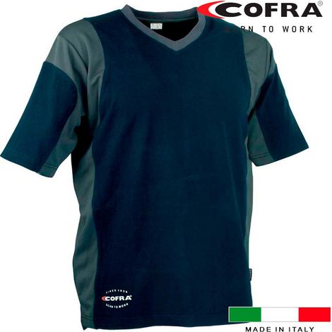 T-Shirt Java Dunkelblau/Grau Dunkel Größe M