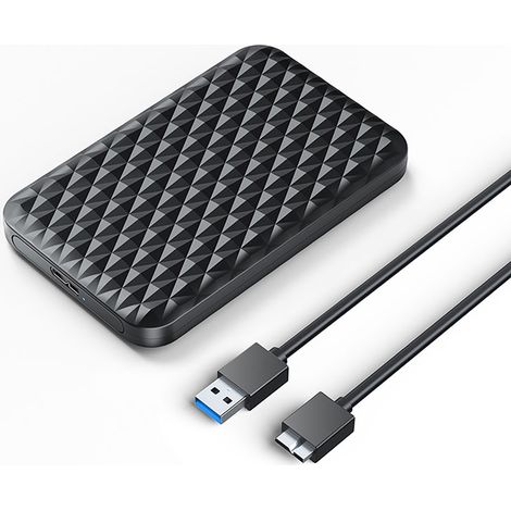 2520U3-V1 2,5'' HDD/SSD-Gehäuse mit USB Micro-B 5 Gbit/s – Schwarz (1/2)