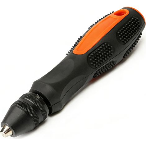 1 Pièces Mini Perceuse À Étau pour Moules Mini Perceuse Manuelle Précision Aux Forets de 0.5 à 0.8 Mm,Ergonomique,Antidérapant Et Facile à Tenir,Compact et Facile à Ranger,Noir. (1/5)