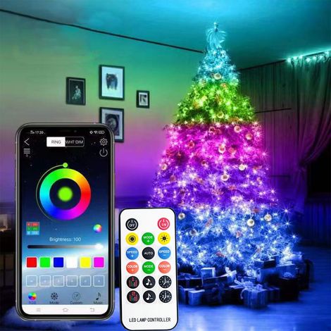 Ruban Led Intelligent - 15 Millions De Couleurs - Contrôle Par Application Et Synchronisation Musicale - Pour Chambre, Cuisine, Télévision, Fêtes - 2 M / 5 M / 10 M / 15 M