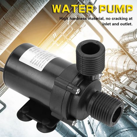 Pompe à eau miniature sans balais 24V pour chauffe-eau solaire -40°C à 100°C (1/5)