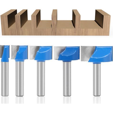 Lot De 5 Embouts De Fraises Droites Avec Tige De 8 Mm Pour Le Travail Du Bois 10/15/20/25/30mm (1/5)