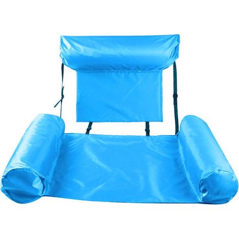 Hamac aquatique - Fauteuil flottant bleu - Taille adulte, robuste et durable, idéal pour les fêtes d'été, la plage, les lacs et activités nautiques - Jouets aquatiques - Hamac aquatique (1/5)