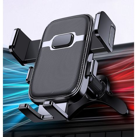 Support de téléphone pour voiture Protection en silicone lisse,Support de téléphone universel pour grille d'aération de voiture avec clip d'extension (1/5)