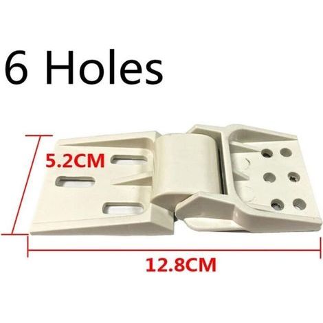 (6-Holes)2PCS Charnière de congélateur coffre universelle pour petite charnière de congélateur, charnière de contrepoids universelle pliante pour congélateur coffre, congélateur coffre approprié