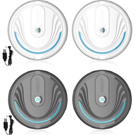 Robot Aspirateur Intelligent [Sweeping Robot Intelligent Vacuum Cleaner] + ABS + 23x23x6.5cm + 20 lingettes + For Hard Floor Tile Pet Hair and Carpets (1/5)