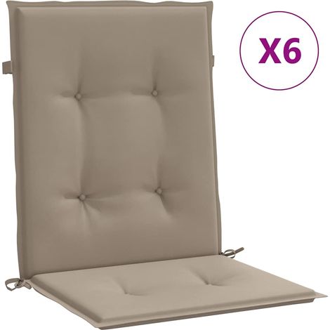 Maison Exclusive - Cuscini per Sedia 6 pz Tortora 100x50x3 cm in Tessuto Oxford (1/5)