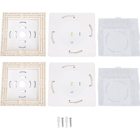 2 Pack Éclairage Solaire pour Poteau LED Chaud et Blanc Étanche Alimenté par Énergie Solaire pour Terrasse Balcon Blanc - KZQ (1/5)