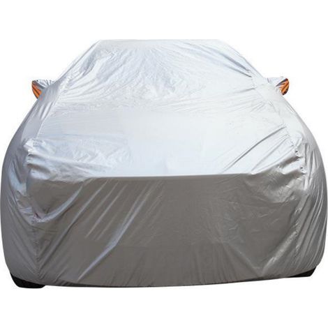 Housse Auto - 170T Tissu Argenté Revêtu - Imperméable Total - Résistant aux Rayures et aux UV - 430 x 160 x 120 cm - 1 Pièce (1/5)