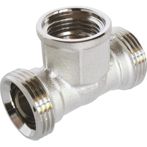 1 Té femelle à compression, Raccord 3/4", Tubes cuivre PER multicouche, Eau chaude froide