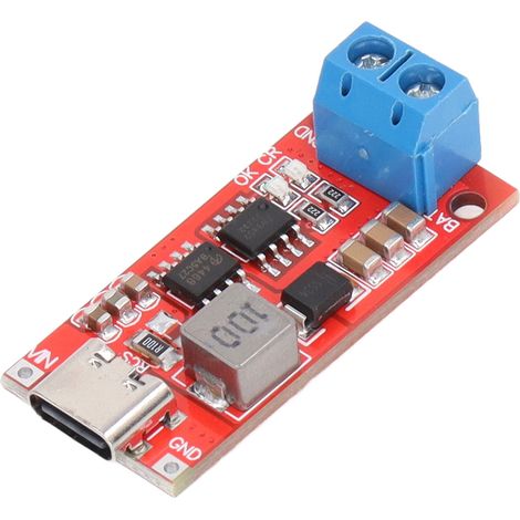 3S Typ C auf 12,6 V Lithium-Akku-Ladegerät, Schnellladeplatine, DC 3–6 V Eingang, Rot, 1 A (1/5)