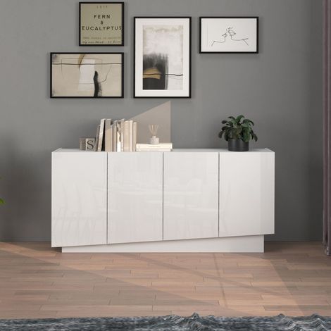WHOUS Madia Vela con 4 ante colore bianco lucido 160x35x75,4 cm (1/5)