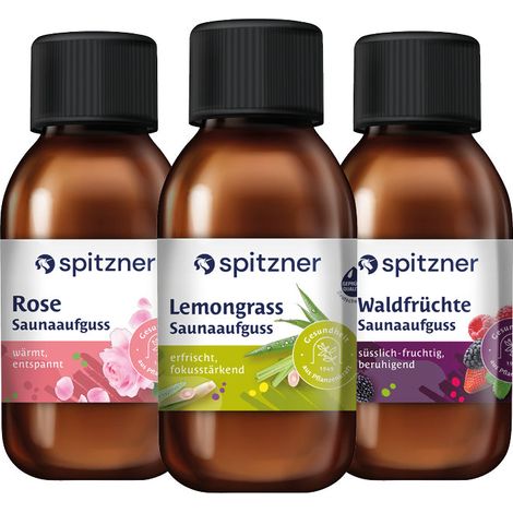 Spitzner Saunaaufguss Set Duftig & Frisch 3x125 ml Wellness Sauna Aufguss Bundle (1/4)