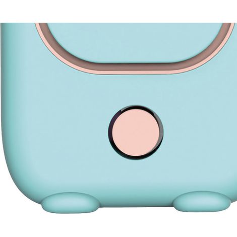 Mini-USB-Tischventilator, elektrischer Standventilator, tragbarer, blattloser Nackenventilator für Sportler, ideal für Menschen mit sitzender Tätigkeit, Modell 6015B Welpenblau (1/5)