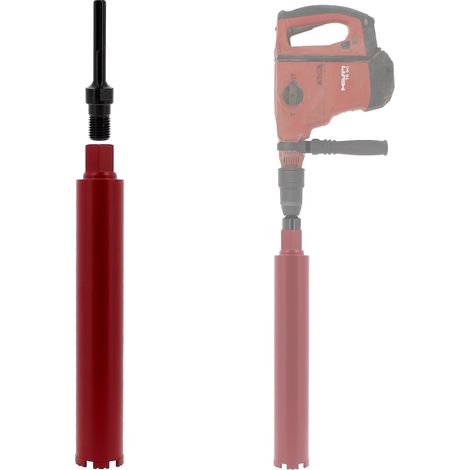 Diamantbohrkrone Ø 71 mm mit Adapter für Bohrmaschine und SDS-max-Bohrhammer