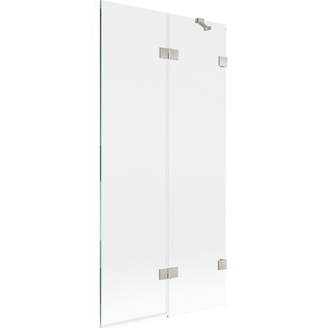 Mexen Lunar pare-douche 2 volets droit 90 x 150 cm, transparent, nickel brossé - 897-090-100-97-00-P (1/5)
