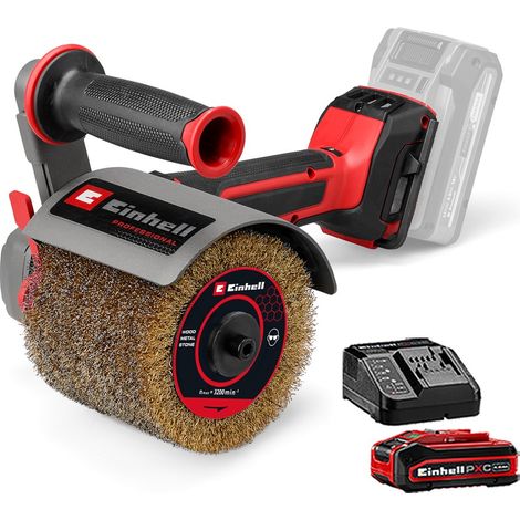 Einhell Professional 18v Cordless Sanding Roller Wire Brush TP-BR + 4ah Kit (1/5)