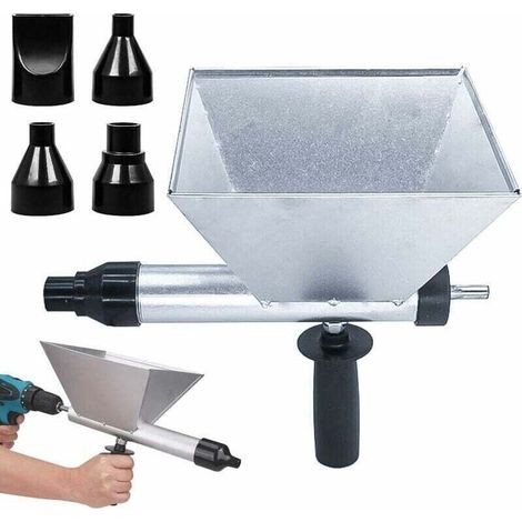 Pistolet Joint Électrique Portable avec 4 Embouts, Pistolet Ciment en Acier Inoxydable, Sans Perceuse Électrique, Jointoyeuse pour le Jointoiement