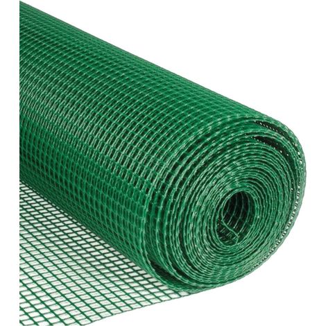Maille plastique 10x10mm 1x25M Vert