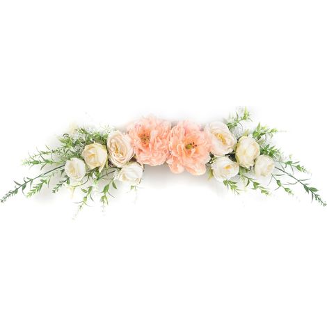 Künstlicher Blumengirlande, Hochzeitsbogen, Blumenhintergrunddekoration für den Empfang, Granatapfelrose (1/2)