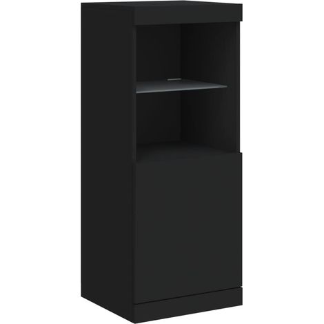 Credenza cassettiera cassettiera mobile contenitore organizer cucina soggiorno soggiorno con luci a LED 41 x 37 x 100 cm nero 020030035