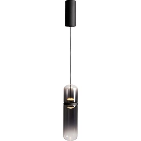 Visconte Bjorn Tubular Glass Shaded Pendant Integrated LED 2 Light - Smoke (1/5)