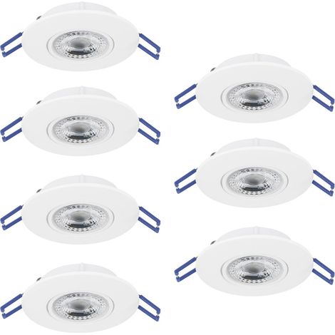Faretto Incasso Moderno Gedrez Plastiche Bianche Trasparente Led 4,9W 3640Lm
