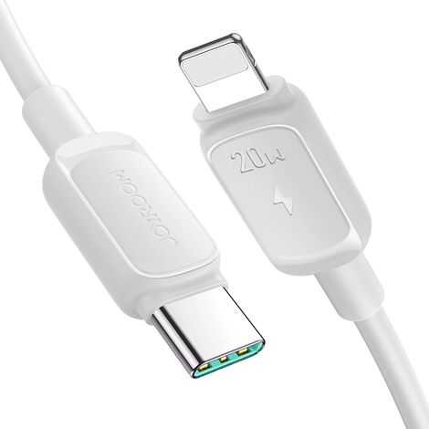 Cable USB-C/Lightning Joyroom Multicolor Serie A14 de 20 W y 1,2 m - Blanco (1/5)