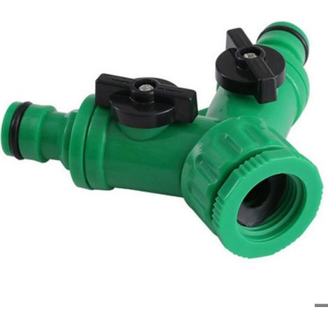 Raccord Robinet Y - 1 Entrée 2 Sorties - Filetage 1/2 Pouces et 3/4 Pouces - Pour Arrosage Jardin Lavage Voiture - 1 Pièce (1/5)