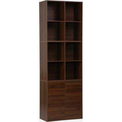 Estante, biblioteca modular con 2 puertas y 8 nichos (1/5)