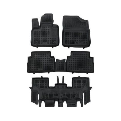 Gummifußmatten für Hyundai Santa Fe Hybrid, 7‑Sitzer‑Version, 4x4 (ab 2020) – Typ Wanne