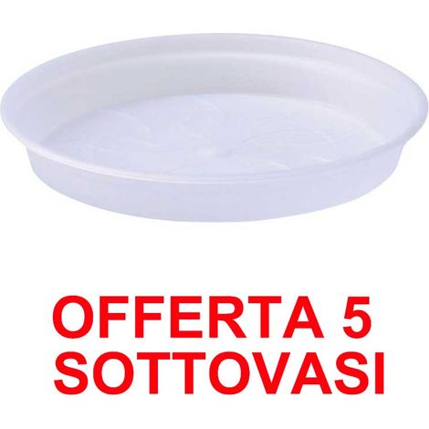 OFFERTA 5 SOTTOVASO GREEN BASICS ORCHID SAUCER 14CM TRANS ELHO