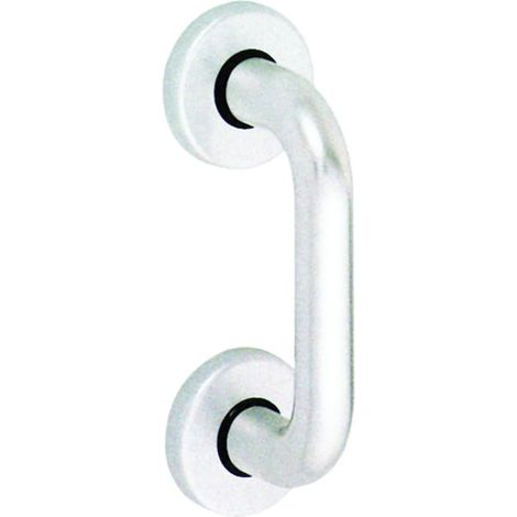 Poignée de tirage sur rosaces 483 aluminium argent diamètre 19 entraxe 110 mm