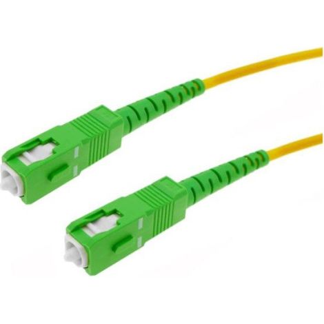 Câble Fibre Optique - SC/APC - 2 M - Diamètre Cœur 9 µm - Pour Réseau Fibre - 1 Pièce