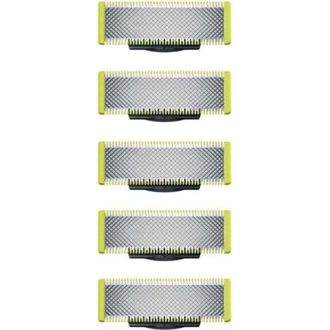Lames de rechange compatibles avec OneBlade pour rasoir/tondeuse électrique OneBlade, en acier inoxydable haute résistance, pour la tonte, le coiffage et le rasage, lot de 5