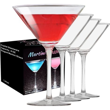Martini Gläser Coupe 240 ml 4er Set Cocktails set of 4 (1/5)