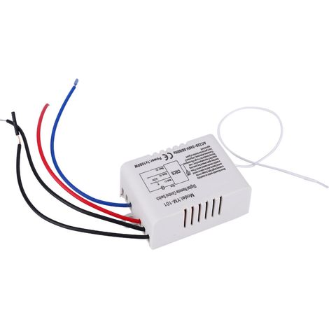 Interrupteur mural sans fil numérique 220V avec récepteur et émetteur télécommande pour lampe (1/5)