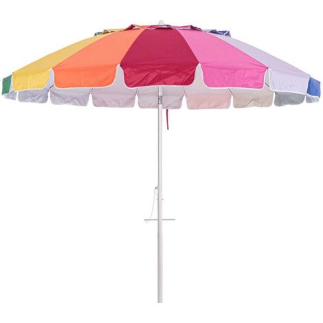 Ombrellone "Jamaica" in acciaio multicolor da mare h 230 cm