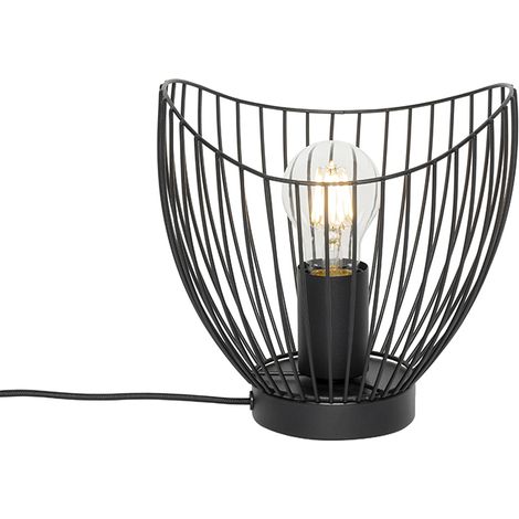 Moderne Tischlampe schwarz 20 cm - Pua