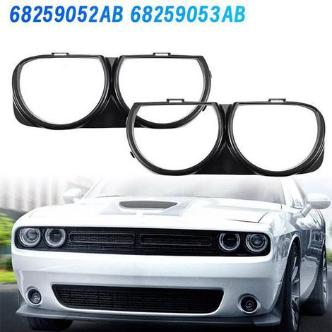 1 pair, colour: black, material: plastic, front left + right headlight frame, headlight cover, decorative cover, headlight assembly. (1/5)