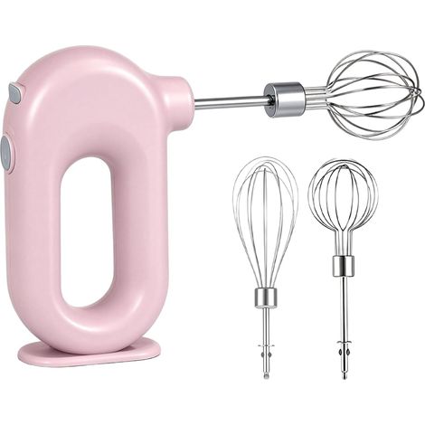 Batteur électrique sans fil, fouet, 4 vitesses réglables, vert Rechargeable par USB, 1500 mAh, fouet en acier inoxydable, léger et compact pour battre le beurre (1/5)