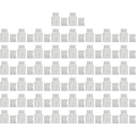Lot de 50 modules réseau Cat5e non blindés, connecteurs RJ45 Ethernet à 90° pour terminaison par percussion. (1/5)