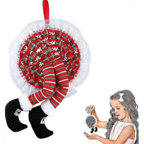 Jambes de lutin en peluche amusantes pour décorer votre sapin de Noël Sa (1/5)
