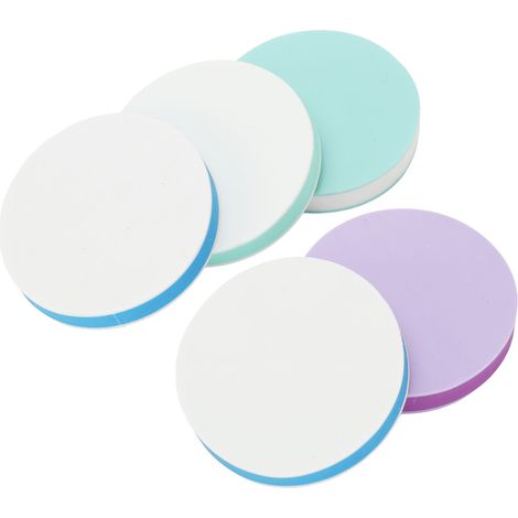 Lot de 5 tampons ronds en caoutchouc écologiques, amovibles et double face, pour une utilisation DIY. (1/5)