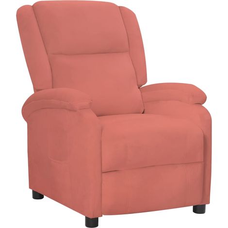 Fauteuil Relax inclinable - Fauteuil Salon Rose Velours BV101089 - BonneVie (1/5)